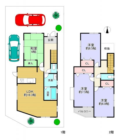 神戸市北区鹿の子台北町７丁目　中古戸建
