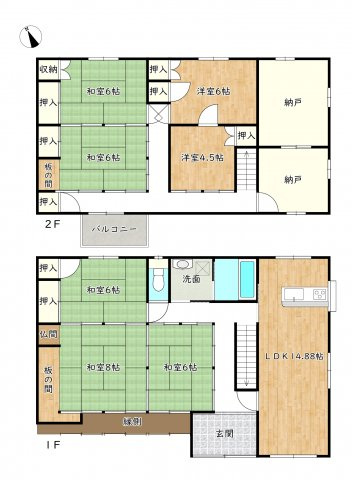 【間取り】 | 姫路市広畑区西夢前台／中古戸建