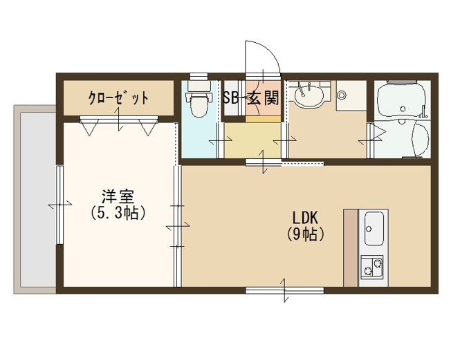 【間取り】 | ル・レーヴ千本北Ⅱ