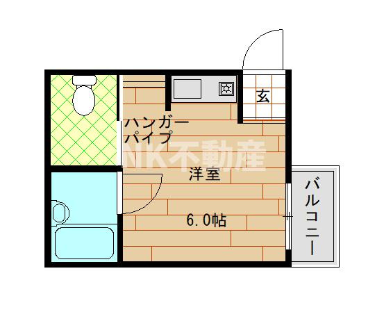 【間取り】 | ハイツ菱屋（河内小阪賃貸） | 間取りです