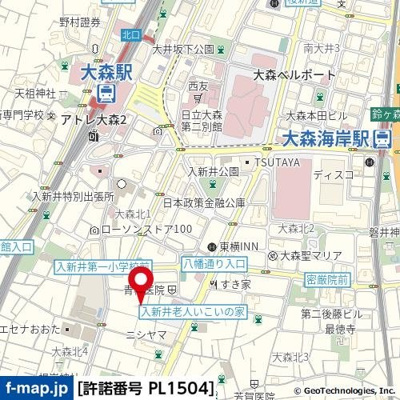 【地図】 | プレール・ドゥーク大森Ⅱ
