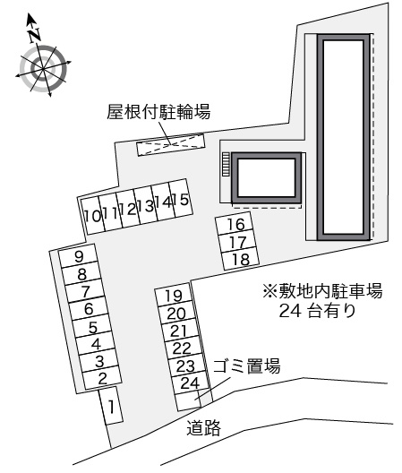 レオパレスシャイニーハイツＮの地図