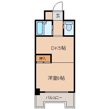【間取り】 | ローズコーポ天満東