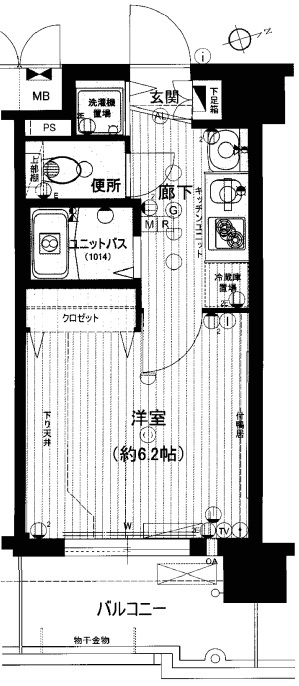 プレサンス名古屋城前ラバンカの間取り