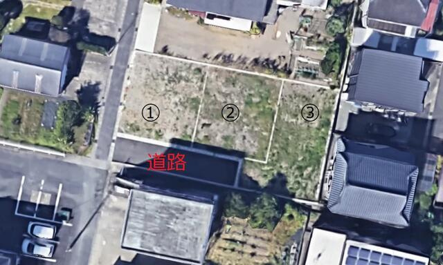 【外観】 | 対象の売土地は３番です。