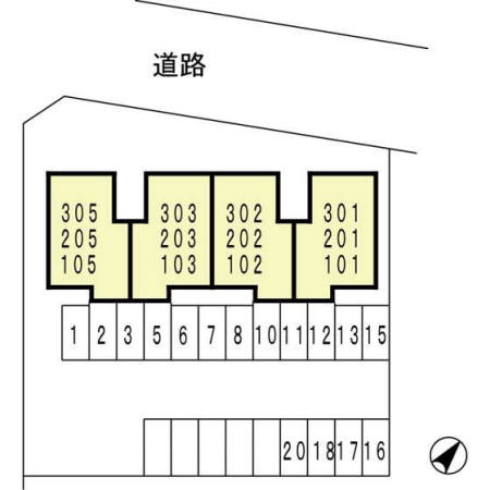 カーサ阪和の区画図
