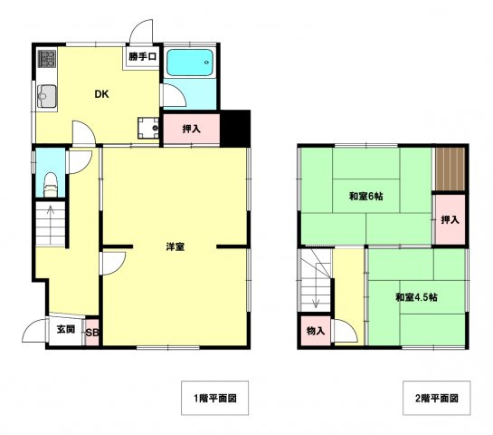 下谷上猪ころび戸建の間取り