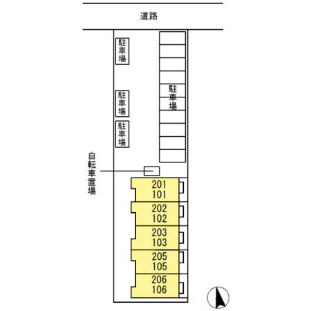 アモーレ西尾　　 刈谷市近郊の賃貸はクラスホーム刈谷店の駐車場