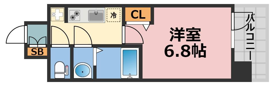 プレサンス大国町アドロッソの間取り