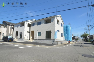 【前面道路含む現地写真】 | 海老名市社家3丁目　新築戸建て　全４棟　【仲介手数料無料】