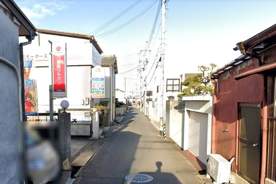 岸和田市春木泉町　土地の前面道路含む現地写真|閑静な住宅地内の土地約100坪