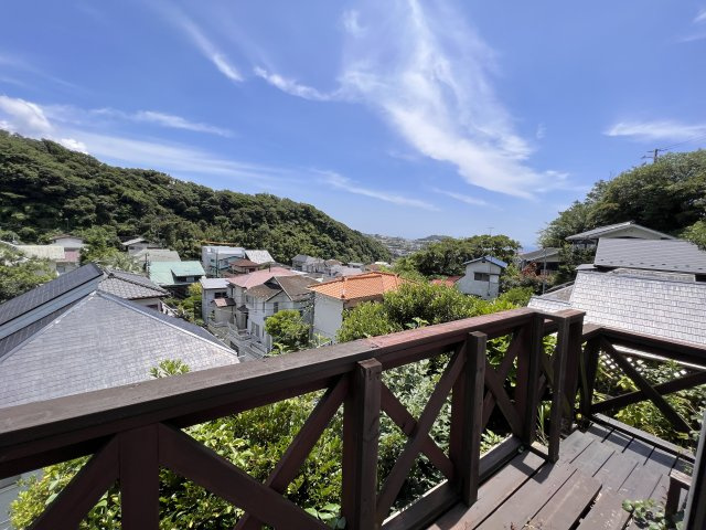 海見え！小坪の丘の上　オーシャンビュー　鉄骨造り　4LDKの展望|１Fからの眺望