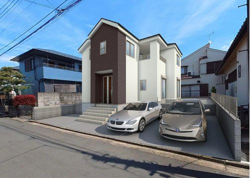 【横浜市保土ケ谷区上菅田町418-36新築戸建て】★仲介手数料無料★（上菅田笹の丘小学校・上菅田中学校）の外観パース|完成イメージです。