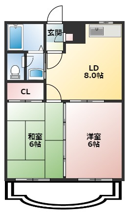 フレール花山手の間取り