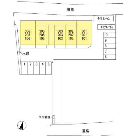 ディイゾラ北野田の区画図