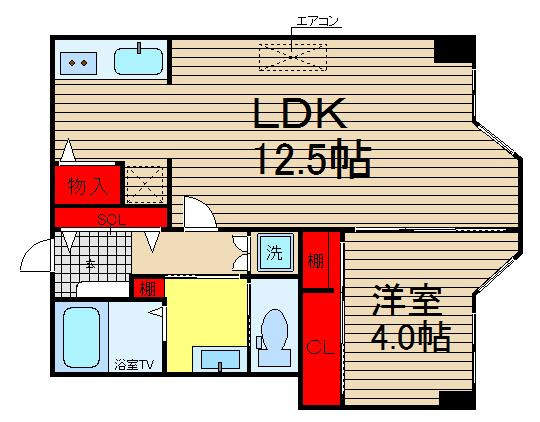 桜川市松ビルの間取り