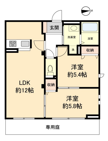 【間取り】 | ハイム　ユカリナグリーン　長瀬