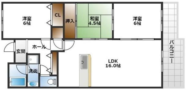 【間取り】 | ジョルノ豊中