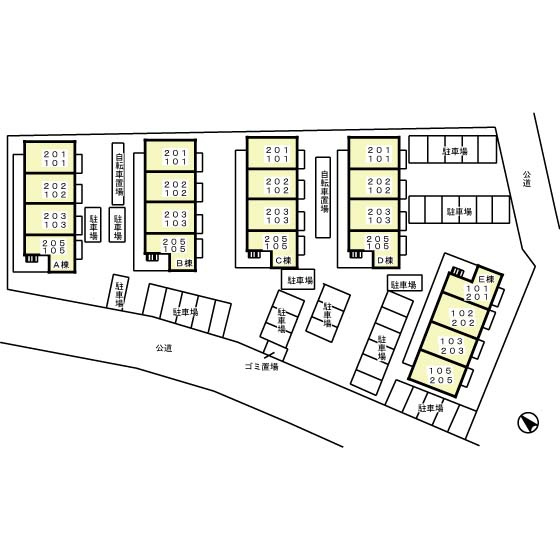 リビングタウンかじま台　Cの区画図