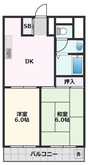 【間取り】 | 第７摂津マンション