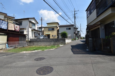 【前面道路含む現地写真】 | 所沢市和ヶ原3丁目　土地 | 角地！開放感あり！