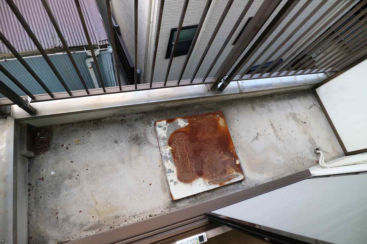 大石マンションのバルコニー