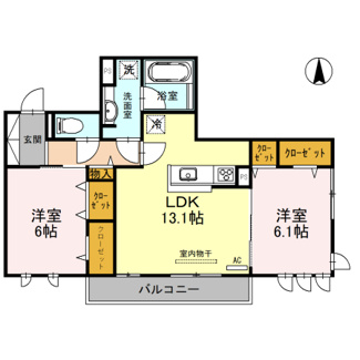 【間取り】 | シェモワ　A棟