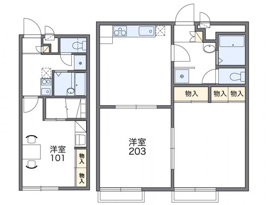 代表的な間取のため実際の間取とは異なる場合があります