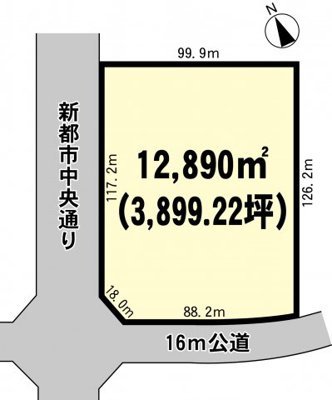 【区画図】 | 陣場E27街区1画地貸地