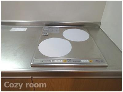 【キッチン】 | アールエスフラッツ | IH２口コンロ付の広～いシステムキッチン