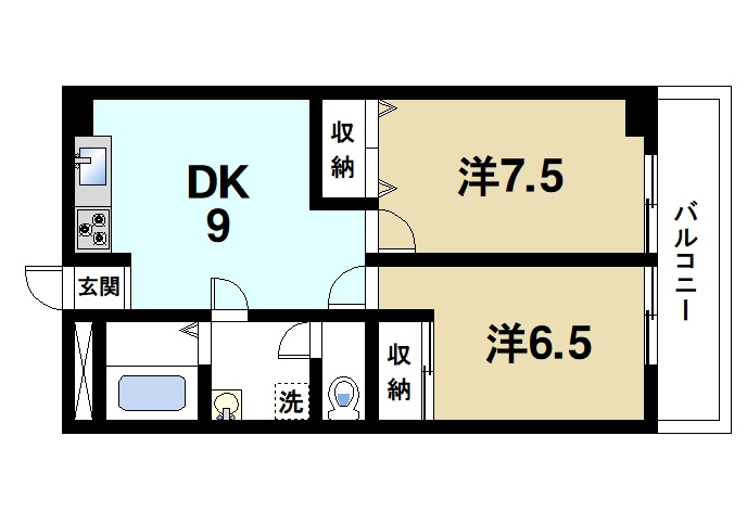 生駒レックスマンションの間取り