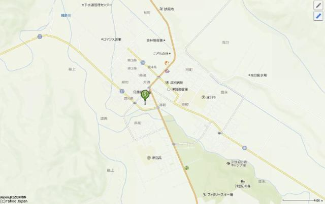 網走郡津別町本町１１７番地　売地の地図