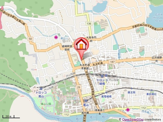エントピア嵯峨の地図