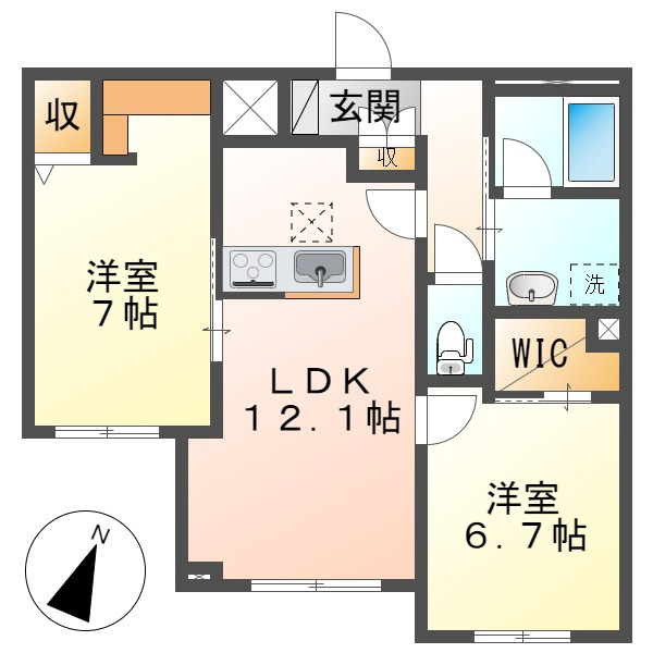 アベニール千鶴の間取り