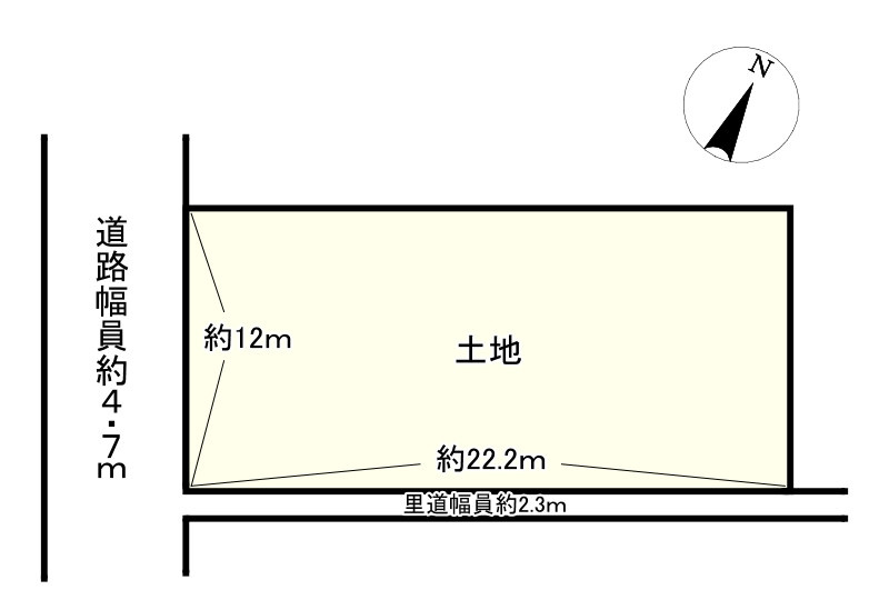 近江八幡市縄手町元　売土地の土地図