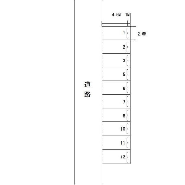 岐阜市西荘２丁目の駐車場の間取り