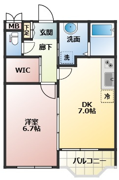 レジデンスKⅠの間取り