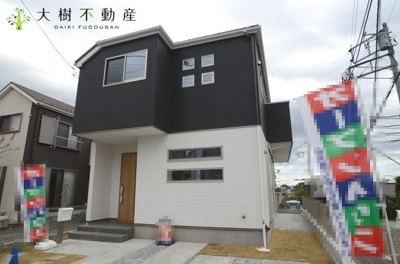 【外観】 | 海老名市国分北3丁目　新築戸建て　全１棟【仲介手数料無料】 | 建物完成しました！！内見可能です♪