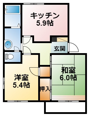 グレース東金Ⅰ号館の間取り