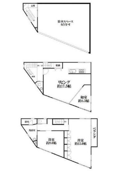 【間取り】 | 熊谷市石原２丁目　中古戸建
