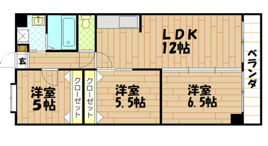 【間取り】 | コーラルハイツ平野