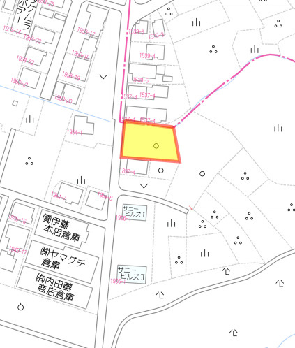 蒲原土地の地図