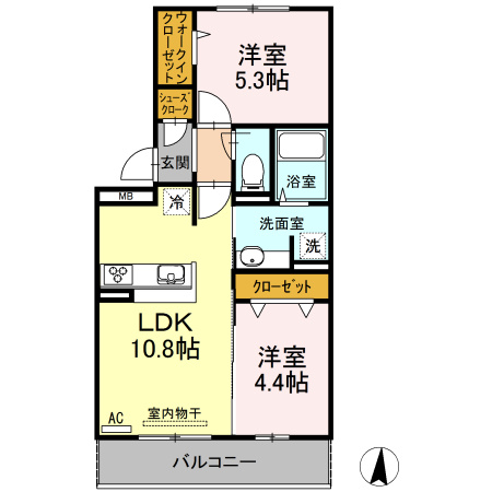 クレイン【キャッシュバック対象】の間取り