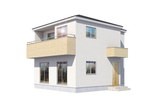 グラファーレ　岡山市南区郡の外観パース