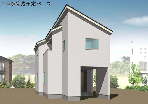 リーブルガーデン　岡山市北区東古松の外観パース