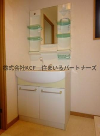 ソレイユ合川の洗面所|脱衣スペースもあります