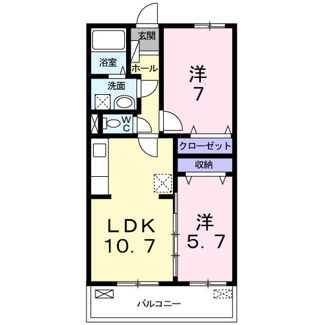 【間取り】 | エテルノ貝塚Ｂ