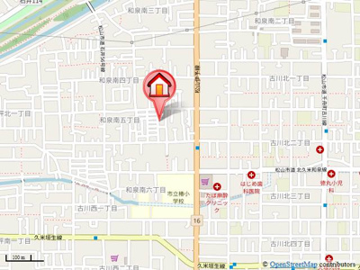 【地図】 | フレグランスいずみB棟・