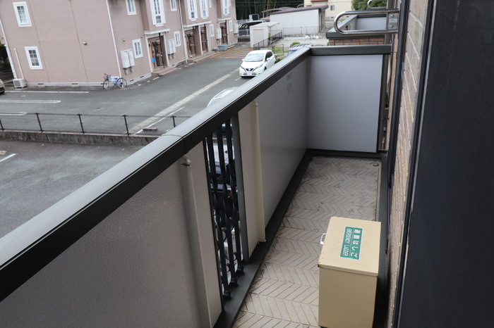 熊本市北区西梶尾町のアパートのバルコニー