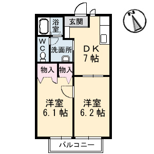 【間取り】 | ディアス　サンライズ